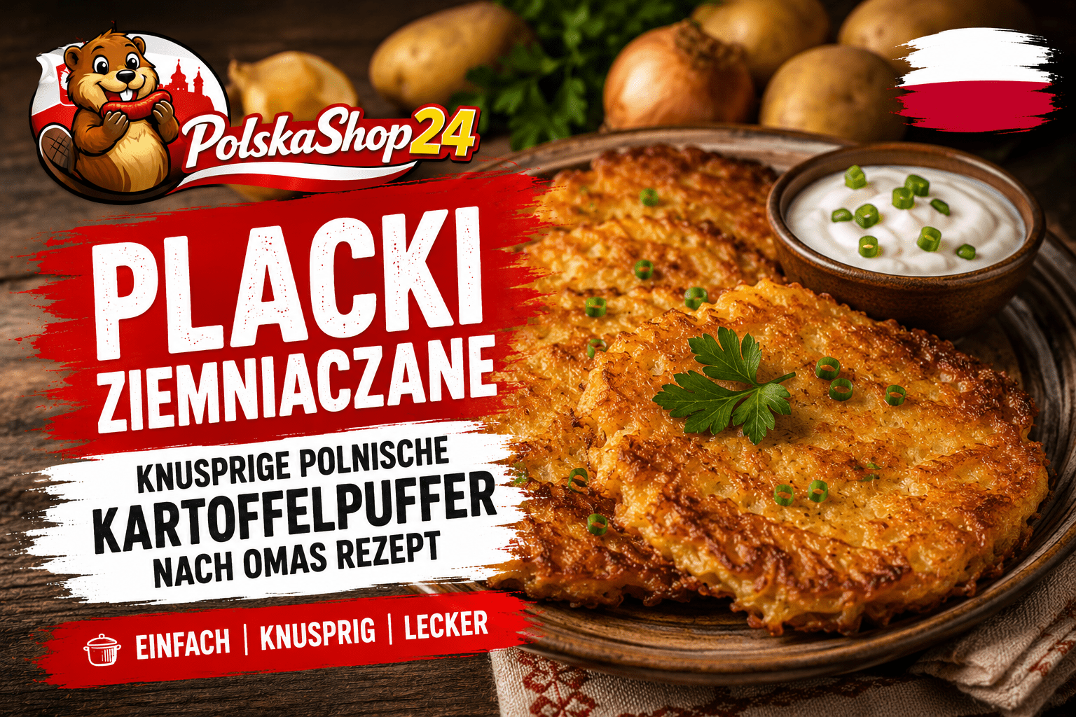 Placki ziemniaczane: Knusprige polnische Kartoffelpuffer nach Omas Rezept - Polskashop24