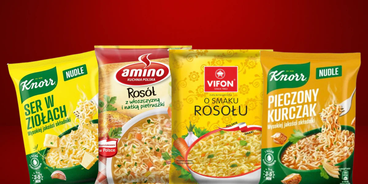Polnische Instant-Suppen von Amino, Vifon und Knorr - Schnelle Zubereitung
