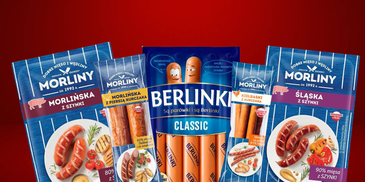 Morliny Berlinki Würstchen und polnische Fleischwaren - Parówki, Kiełbasa und Boczek bei Polskashop24.de