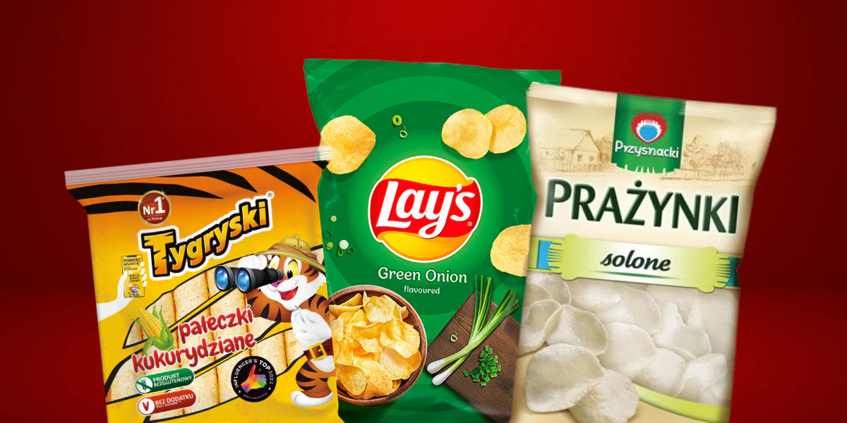 Polnische Chips und Snacks - Lays, Tygryski Erdnussflips und Flips aus Polen