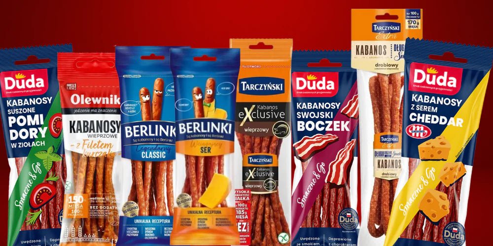 Polnische Kabanossi kaufen - Kabanosy aus Polen - Polskashop24.de - Online Supermarkt mit Lebensmittel aus Polen