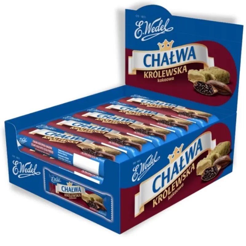 20 × Chalwa królewska Kakao (Kakao - Halva) 50 g – Wedel - Polskashop24.de - Online Supermarkt mit Lebensmittel aus Polen