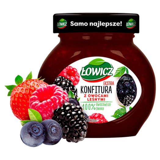 Waldfrucht-Konfitüre - Konfitura extra z owoców leśnych 240g - Łowicz
