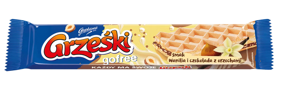 Waffelriegel Gofree Vanille-Schoko-Nuss Karton 35x33g - Grześki