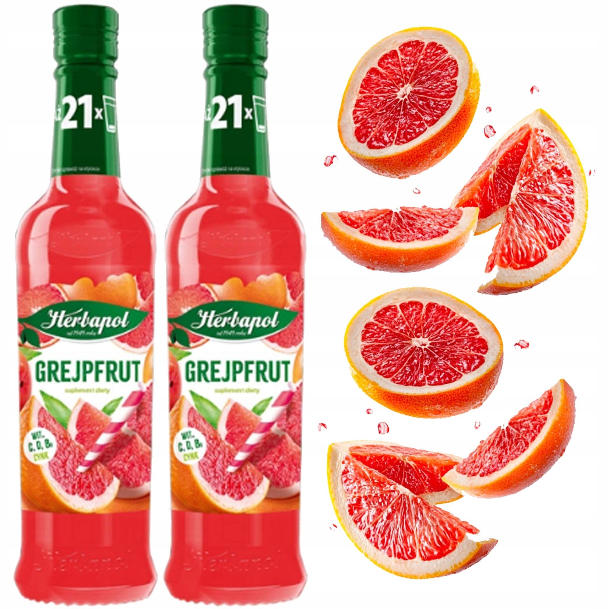 Herbapol Sirup Grapefruit 420 ml - Syrop Grejpfrut
