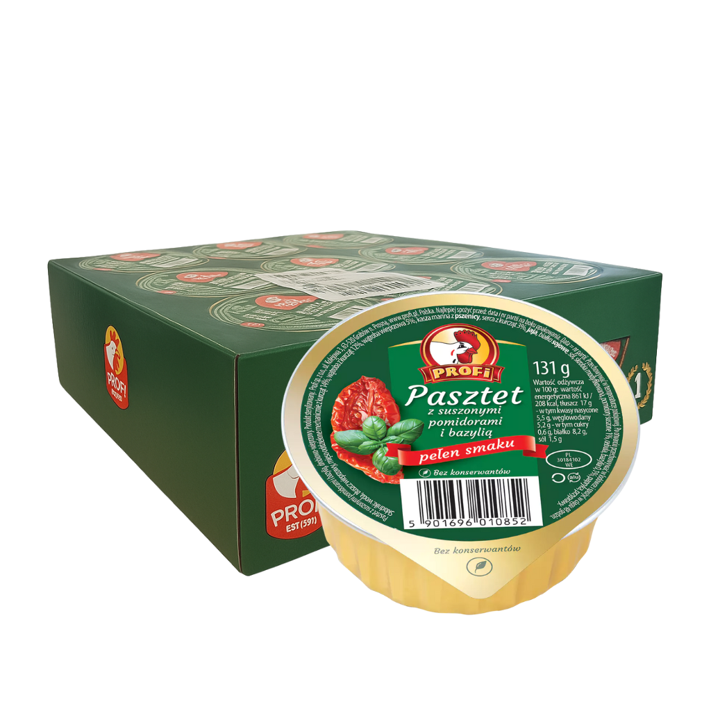 Profi Pastete mit getrockneten Tomaten & Basilikum 131g - 24er Karton (3,14 kg)