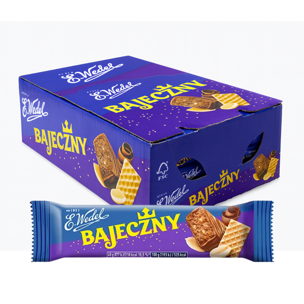 Wedel Bajeczny - Schokoriegel mit Nüssen 24 x 40g Karton