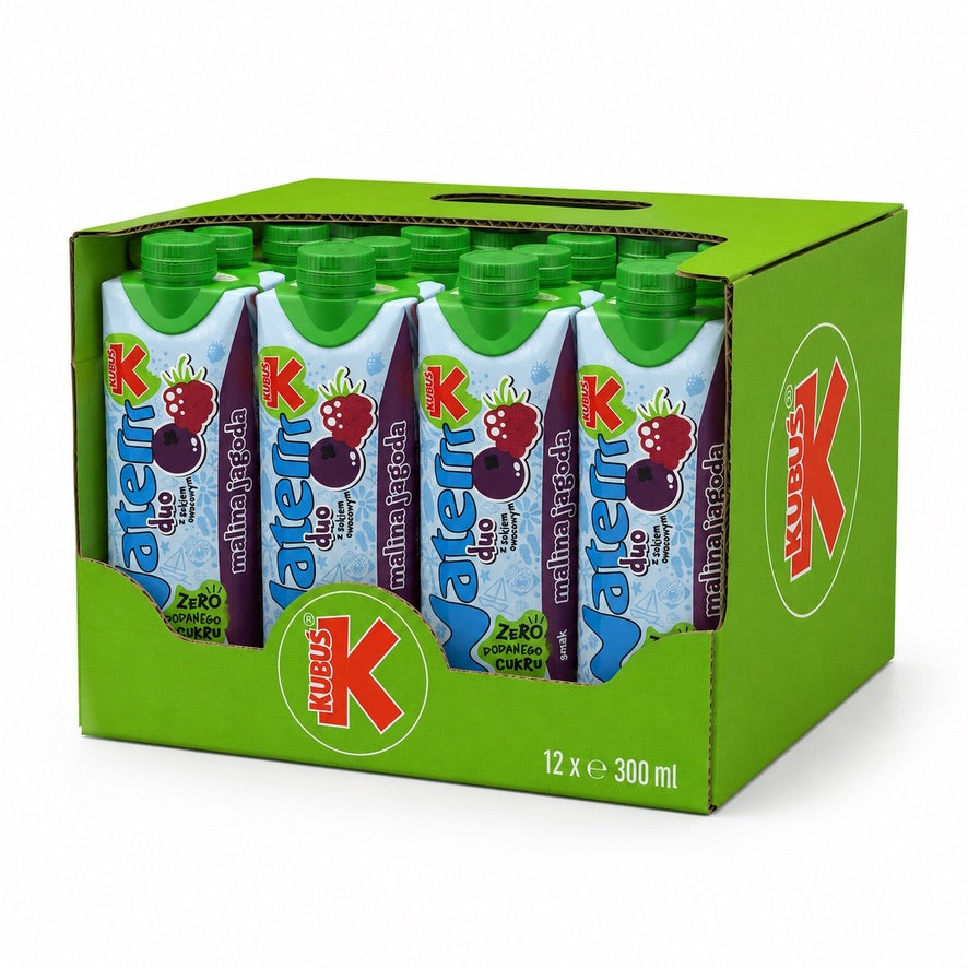 Kubuś Water Himbeere-Heidelbeere 12er-Pack