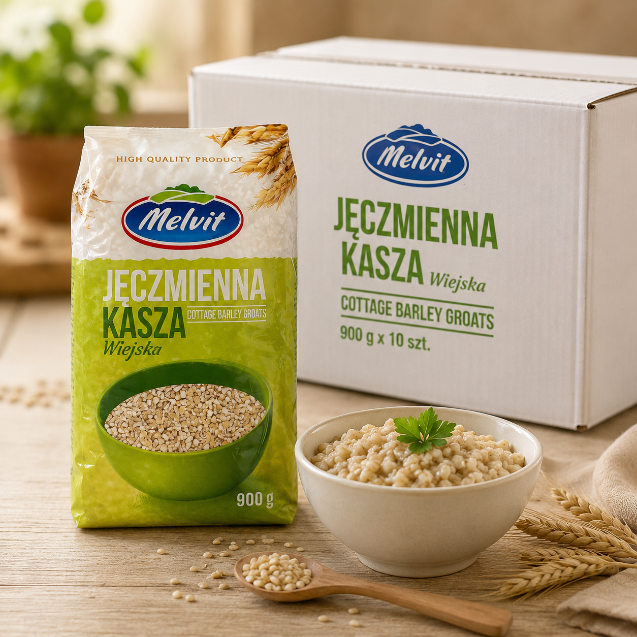 Melvit grobe Gerstengrütze Wiejska 900 g – Polnische Kasza Jęczmienna