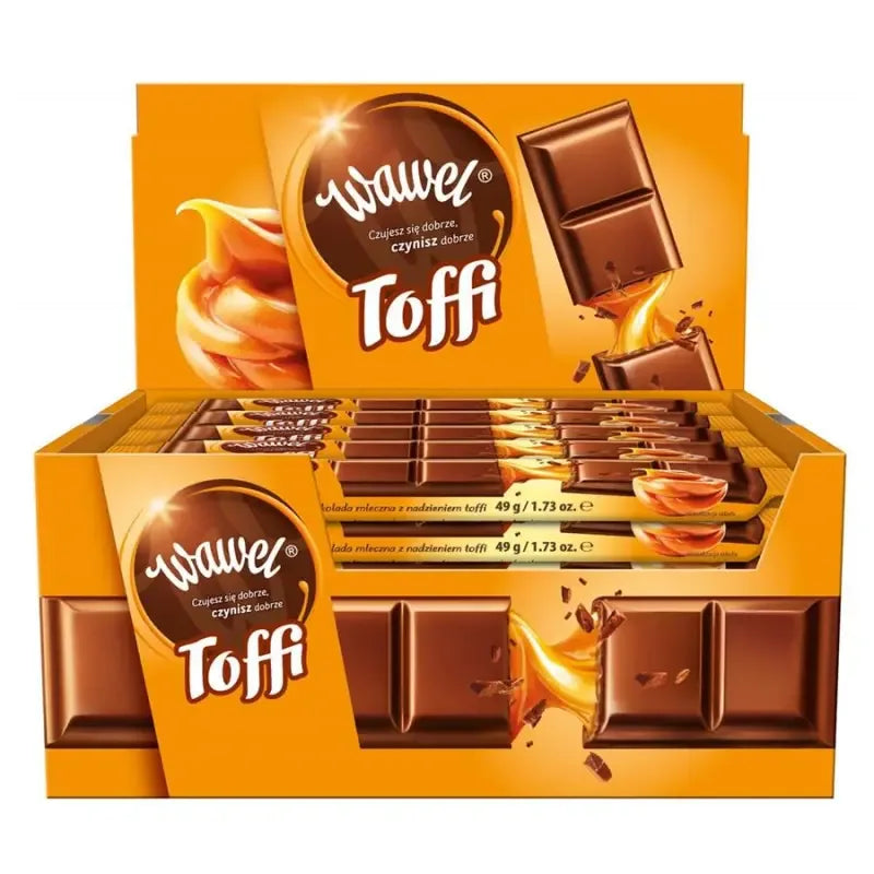 Wawel Toffi Schoko-Karamel-Riegel 30er Pack - Milchschokolade