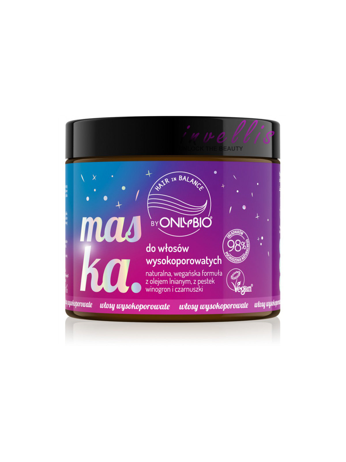 OnlyBio Hair in Balance Haarmaske für niedrigporöses Haar 400 ml