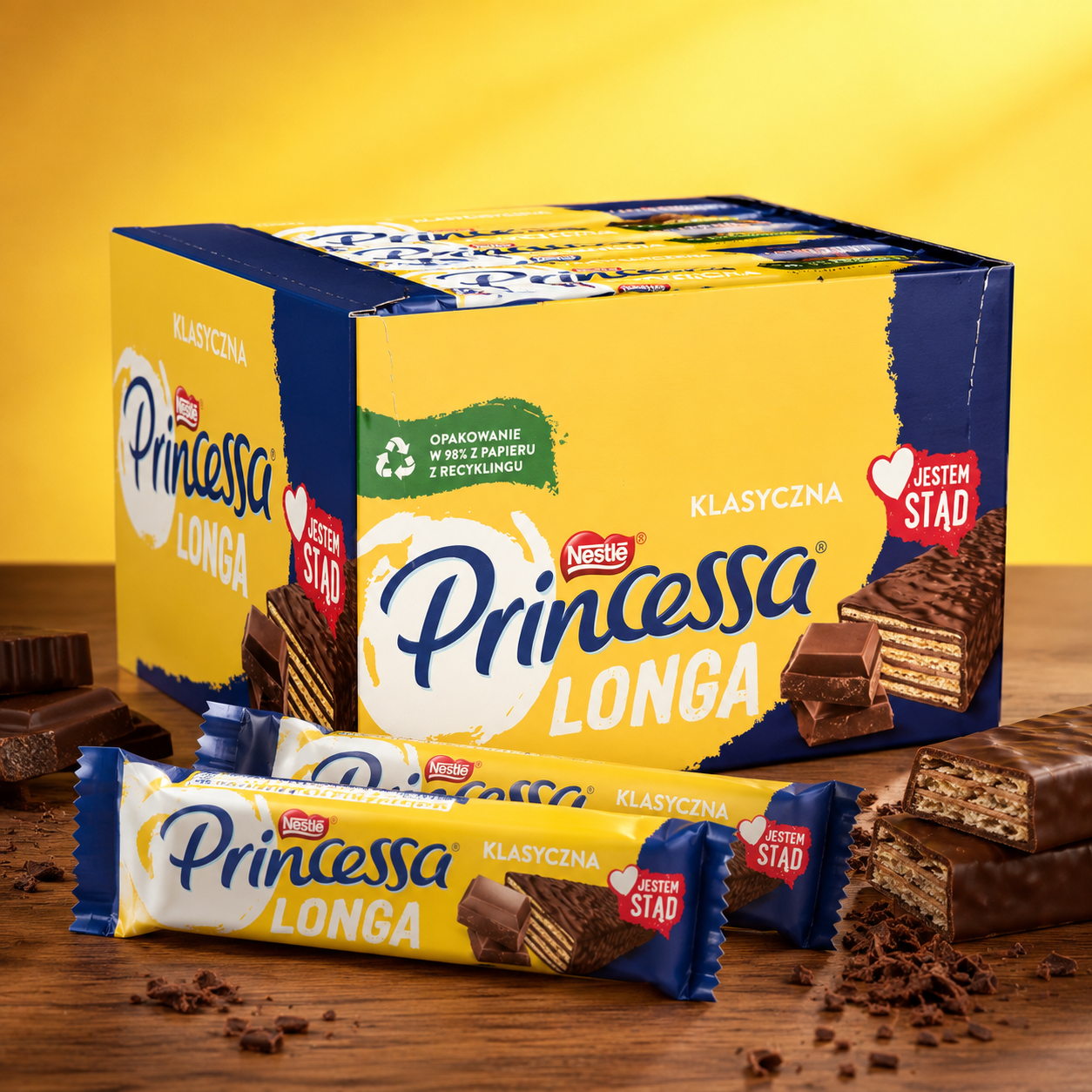 Waffelriegel Princessa Longa Klasyczna 30x41g - Nestlé