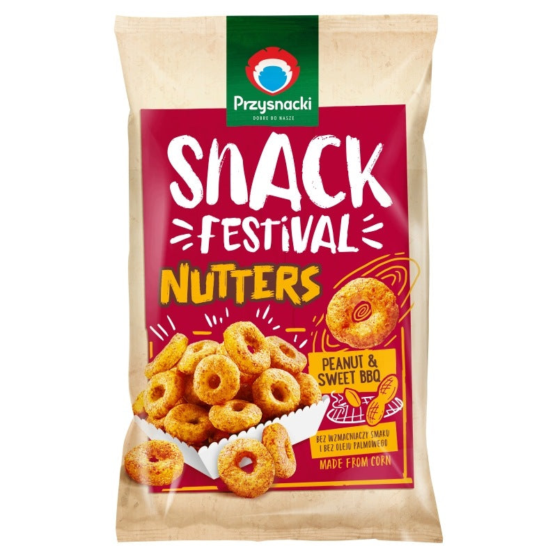 Erdnuss-Maissnacks BBQ Chrupki kukurydziane orzechowe 100g - Przysnacki