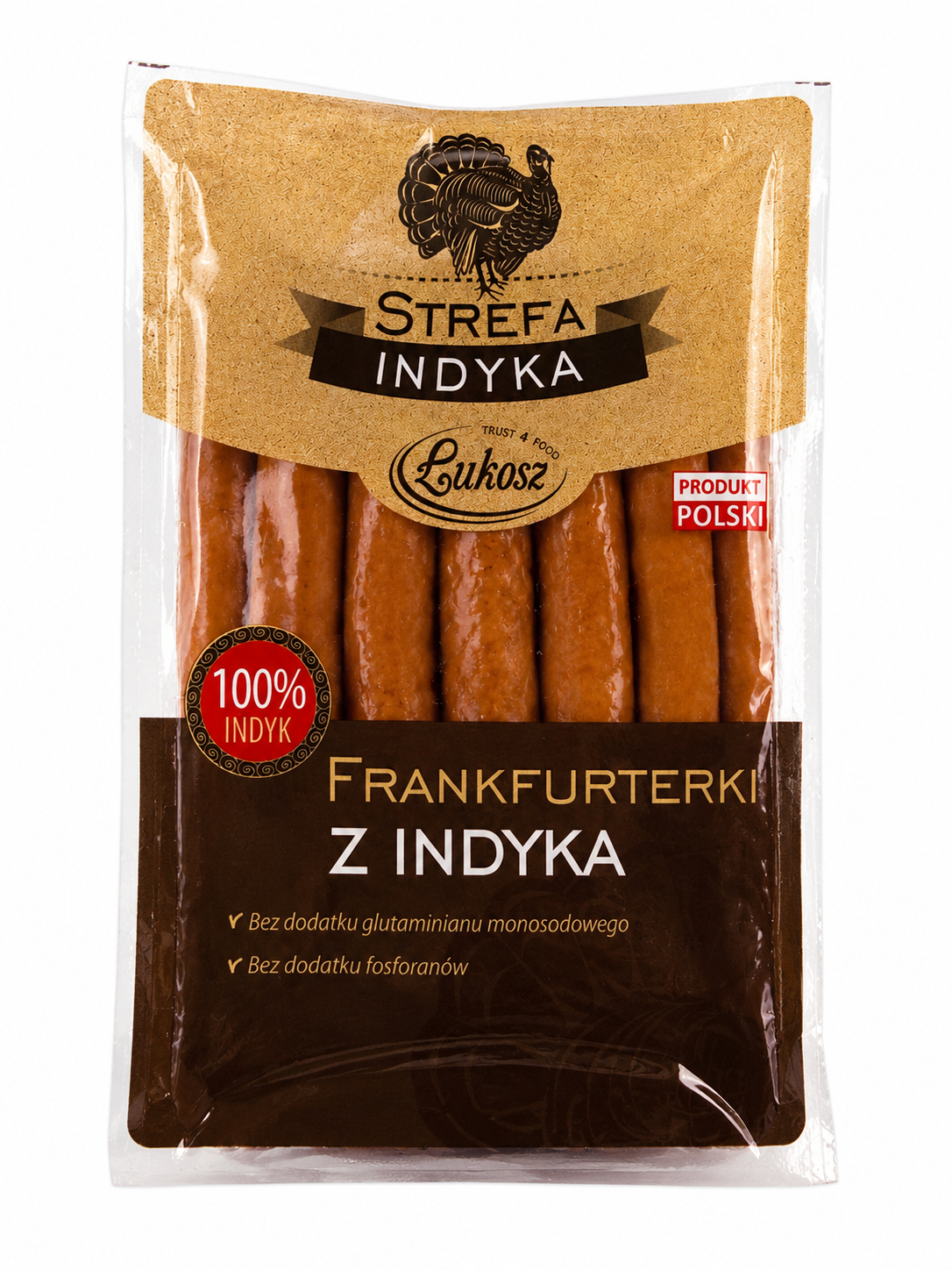 Łukosz Frankfurterki z Indyka – Polnische Putenwürstchen 500 g