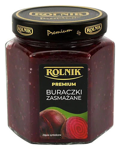 olnik Buraczki Zasmażane - Gebratene Rote Bete im Glas, 540g nach historischem Rezept mit 66% polnischer Rote Bete