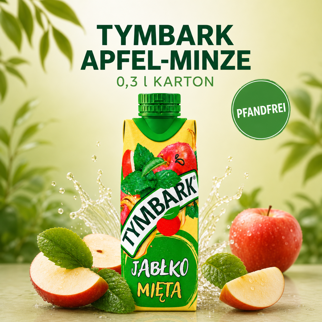 Tymbark aus polen im 0.3 Karton Apfel Minze Geschmack