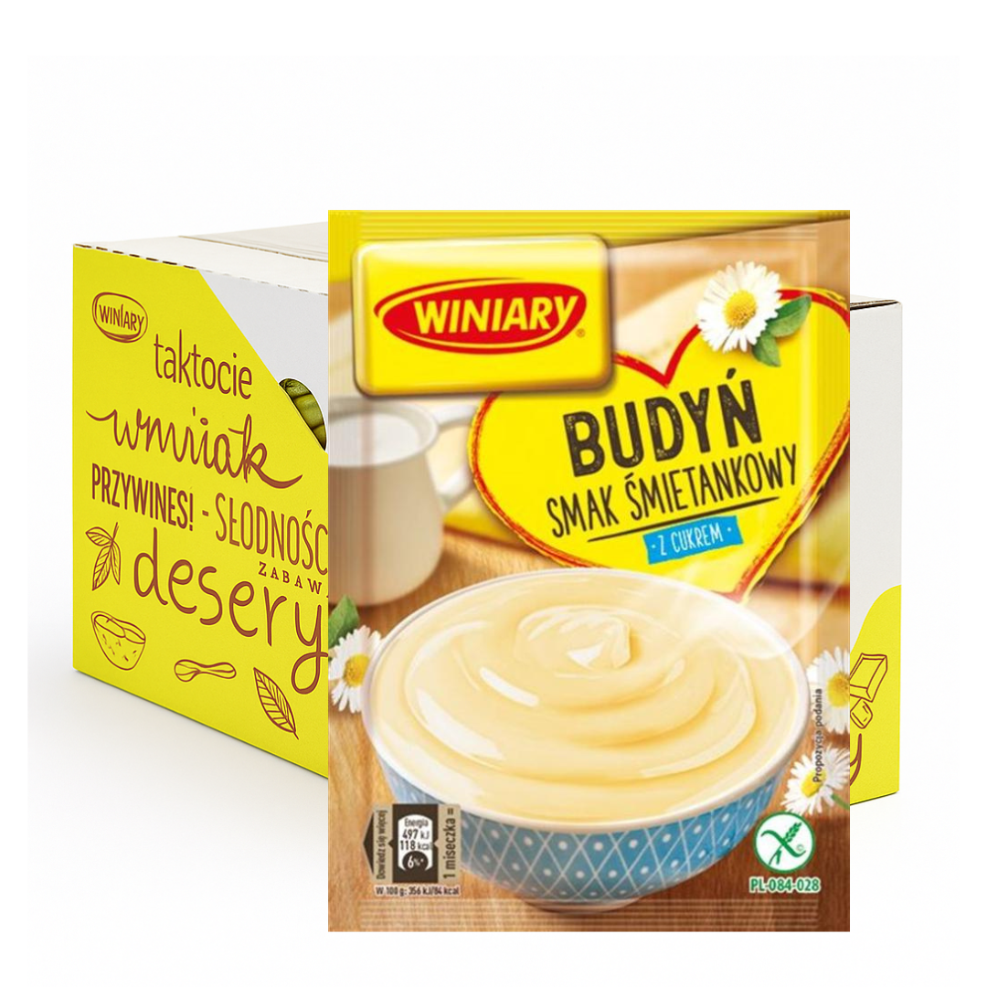 Winiary Budyń z cukrem smak śmietankowy 60g Sahnepudding