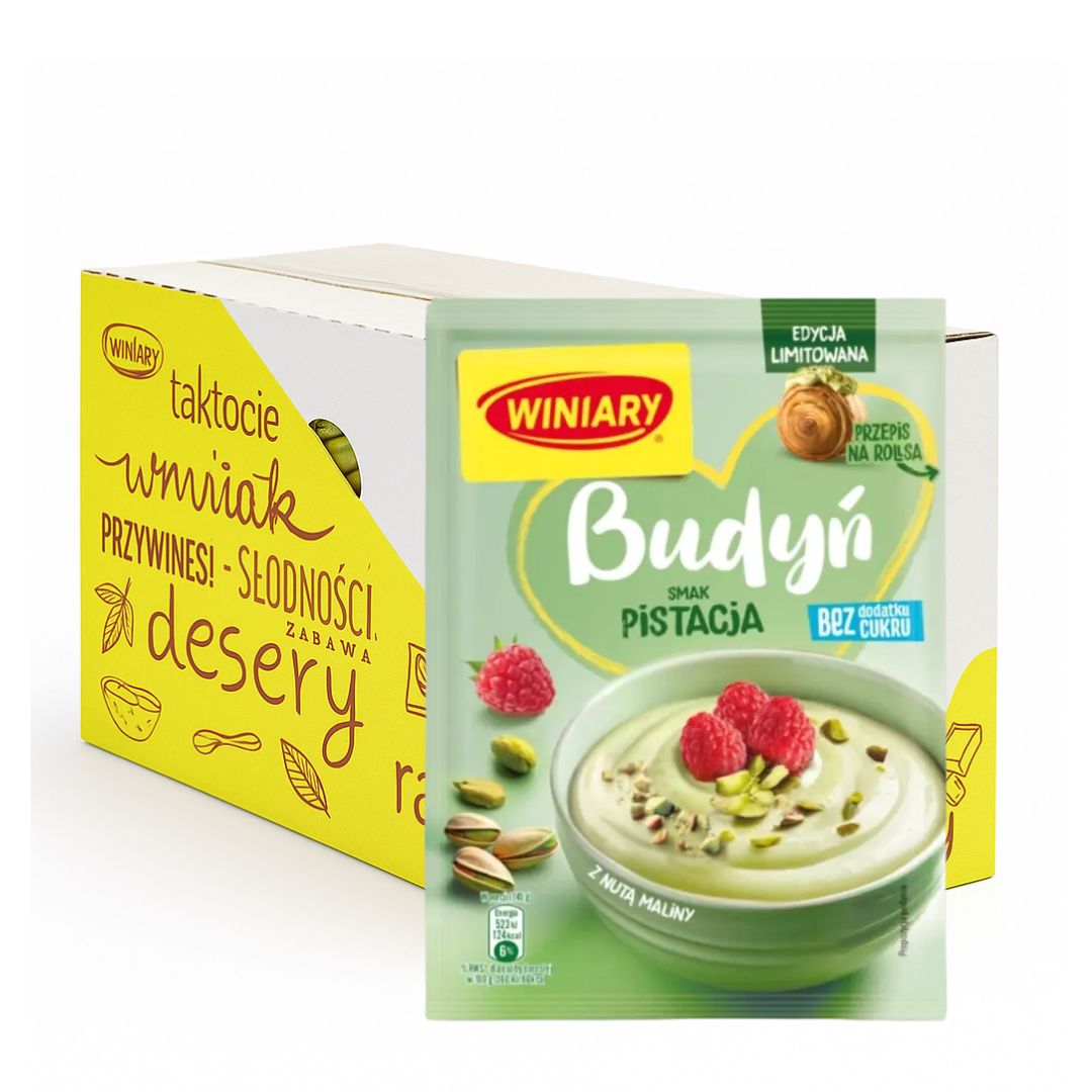 Winiary Budyń pistacjowy bez dodatku cukru 35g Pistazienpudding ohne Zuckerzusatz