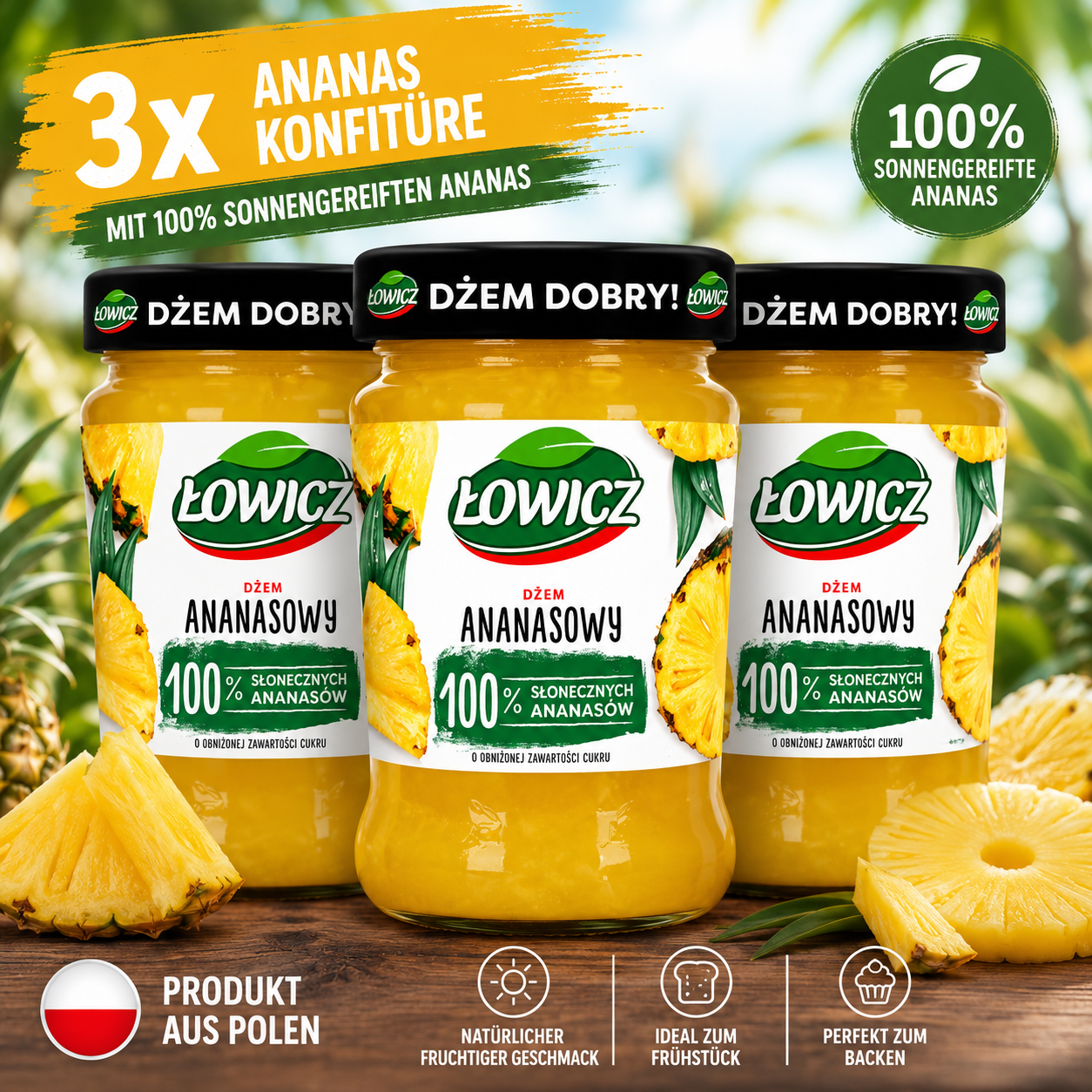 Ananas Marmelade 3er Bundle Lowicz