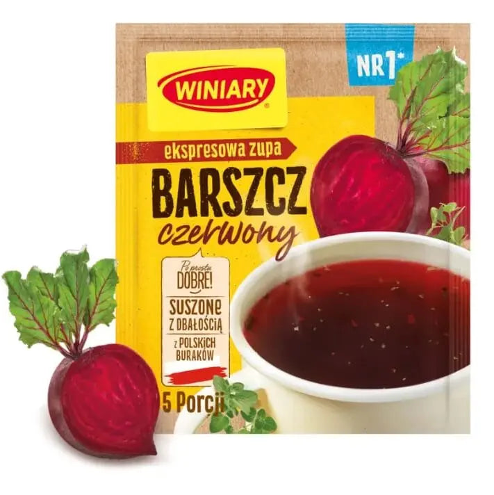 Winiary Barszcz Czerwony Rote Bete Suppe Borschtsch 60g - Polnischer Instant-Rotborschtsch Bestseller von Nestlé