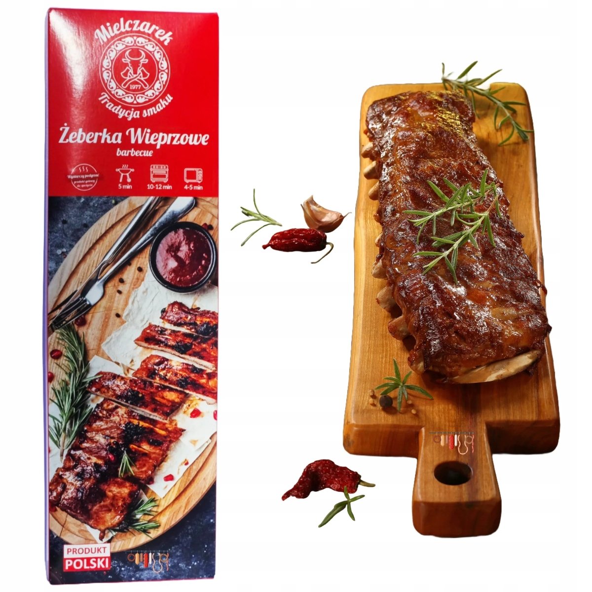 BBQ Rippchen Żeberko wieprzowe Barbecue 500g - Mielczarek - Polskashop24