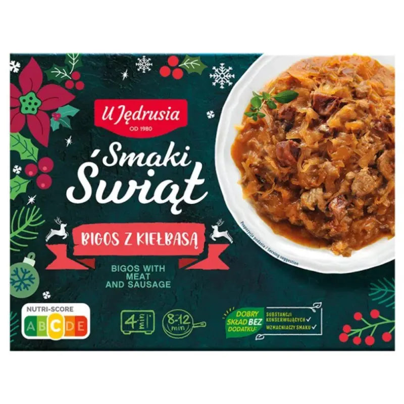 Bigos von U Jędrusia - Traditioneller polnischer Sauerkrauteintopf mit Fleisch und Waldpilzen 400g