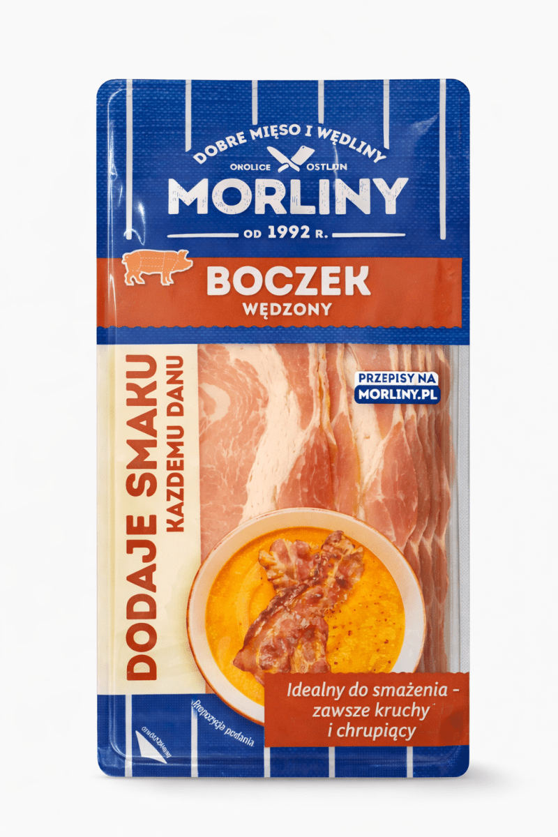 Boczek Wędzony 100g / Geräucherter Bauchspeck – Morliny - Polskashop24