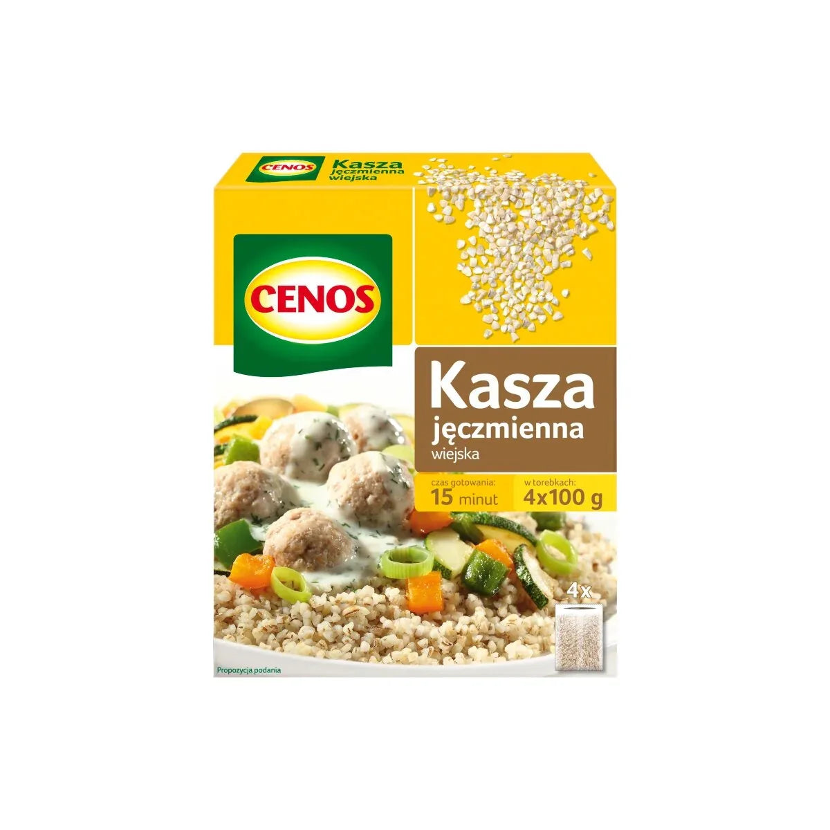 Cenos Gerstengrütze - Kasza jeczmienna wiejska 400 g (4 x 100 g) - Polskashop24.de - Online Supermarkt mit Lebensmittel aus Polen