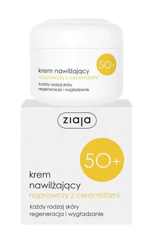 Ceramide - Gesichtscreme 50+ - Krem nawilżający naprawczy z ceramidami 50+ 50ml - Ziaja - Polskashop24