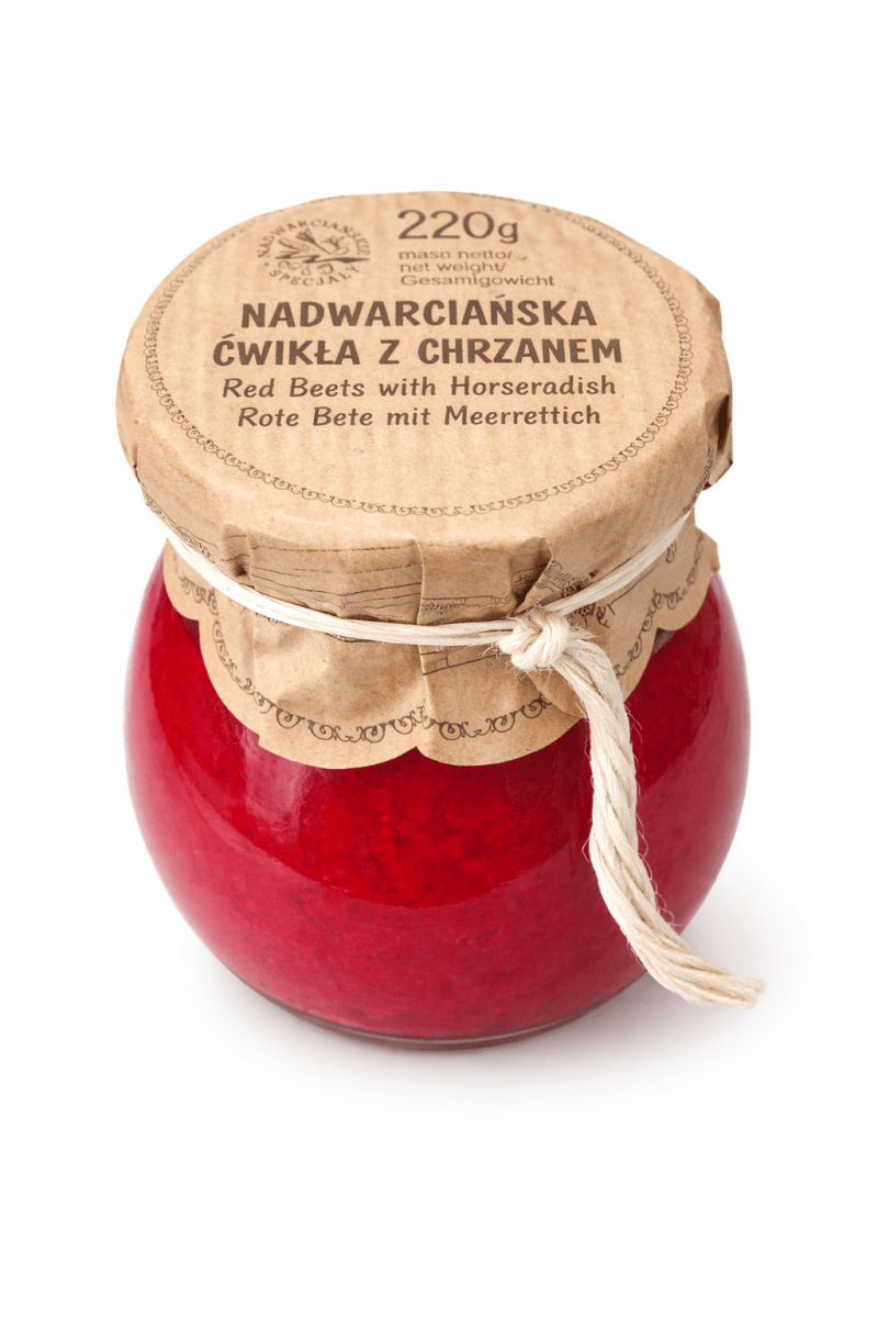 Ćwikła z Chrzanem Nadwarciańska / Rote Bete mit Meerrettich – Nadwarciańska Specjały 220g - Polskashop24