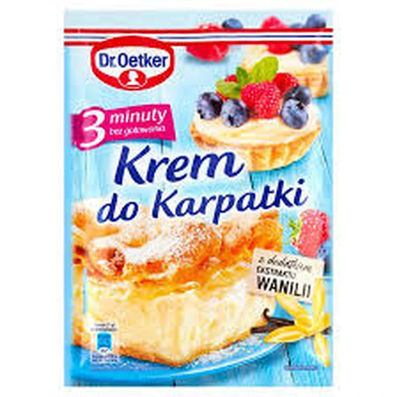 Dr. Oetker Krem do Karpatki Vanillecreme Pulver – polnische Kuchencreme für Karpatka