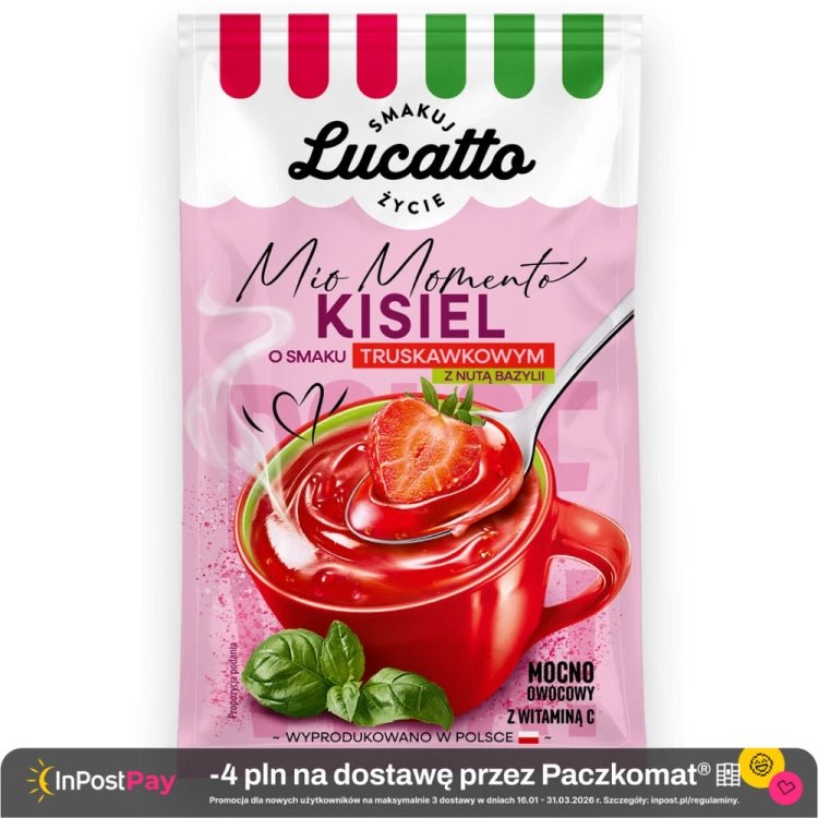 Emix Lucatto Kisiel Erdbeere-Basilikum 30 g – Polnischer Instant-Kisiel - Polskashop24