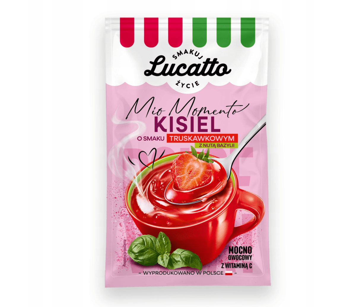 Emix Lucatto Kisiel Erdbeere-Basilikum 30 g – Polnischer Instant-Kisiel - Polskashop24