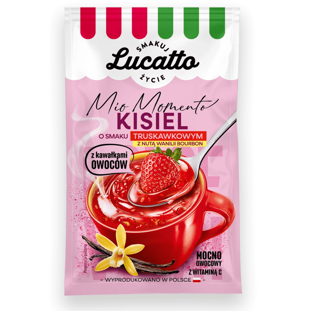 Emix Lucatto Kisiel Erdbeere-Vanille 31,5 g – Polnischer Instant-Kisiel - Polskashop24