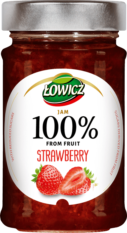 Erdbeer-Konfitüre Dżem Truskawkowy 100% 210g - Łowicz - Polskashop24