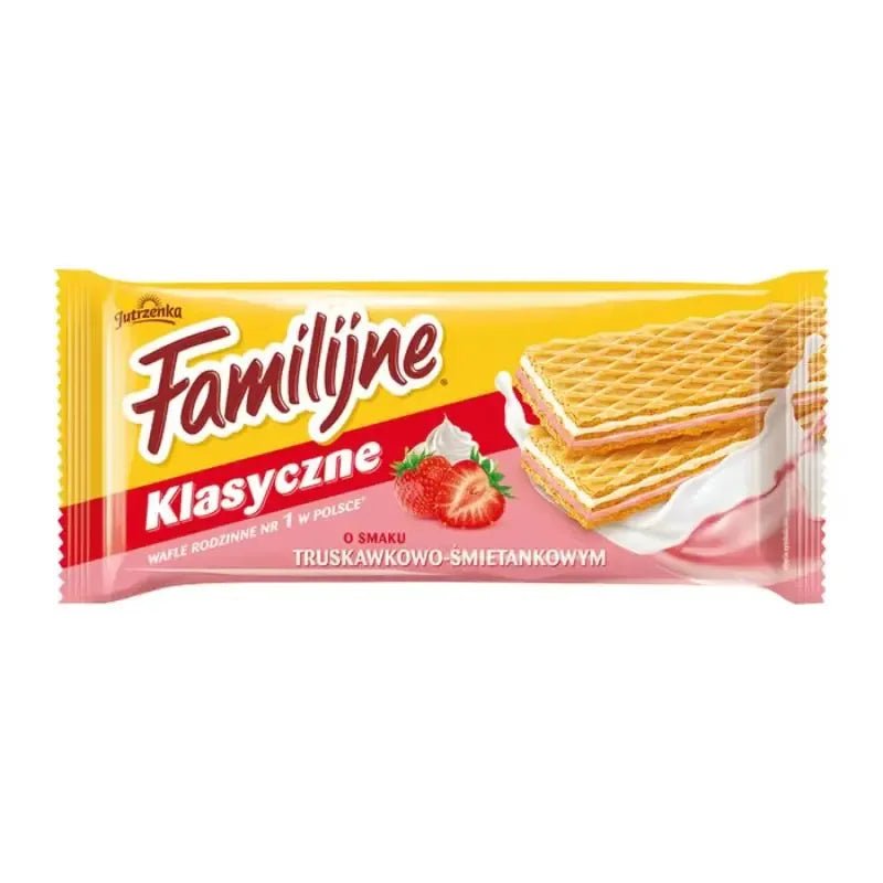 Erdbeer - Sahne - Waffeln Wafle Truskawkowo Śmietankowe 180g - Jutrzenka - Polskashop24
