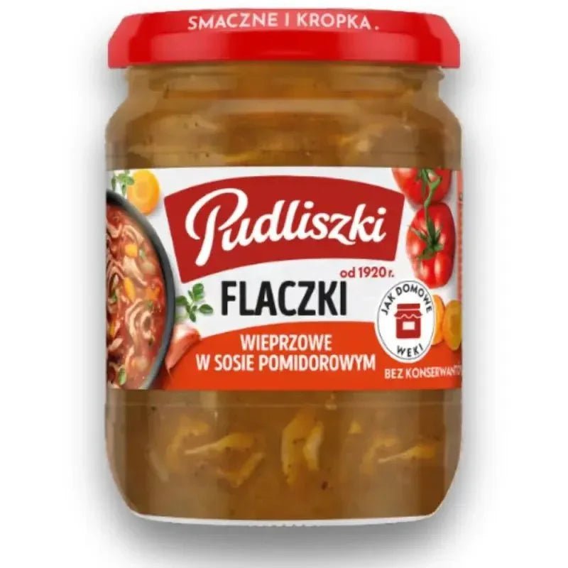 Flaki Wieprzowe w Sosie Pomidorowym 500g - Pudliszki Schweinekutteln kaufen - Polskashop24