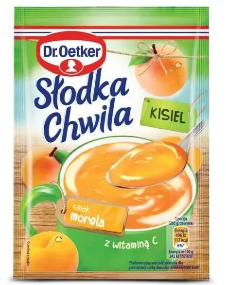 Fruchtdessert Kisiel Słodka Chwila mit Aprikosengeschmack - Słodka Chwila morelowy 30g - Dr. Oetker - Polskashop24