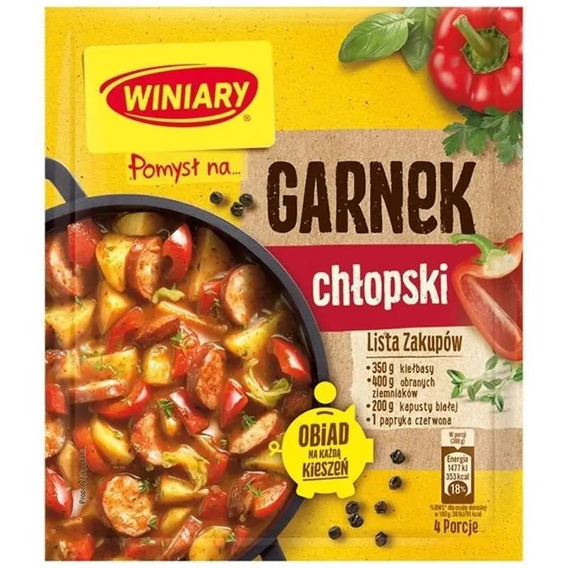 Winiary Garnek Chlopski Fix für Männer-Eintopf 40g Gewürzmischung polnische Küche
