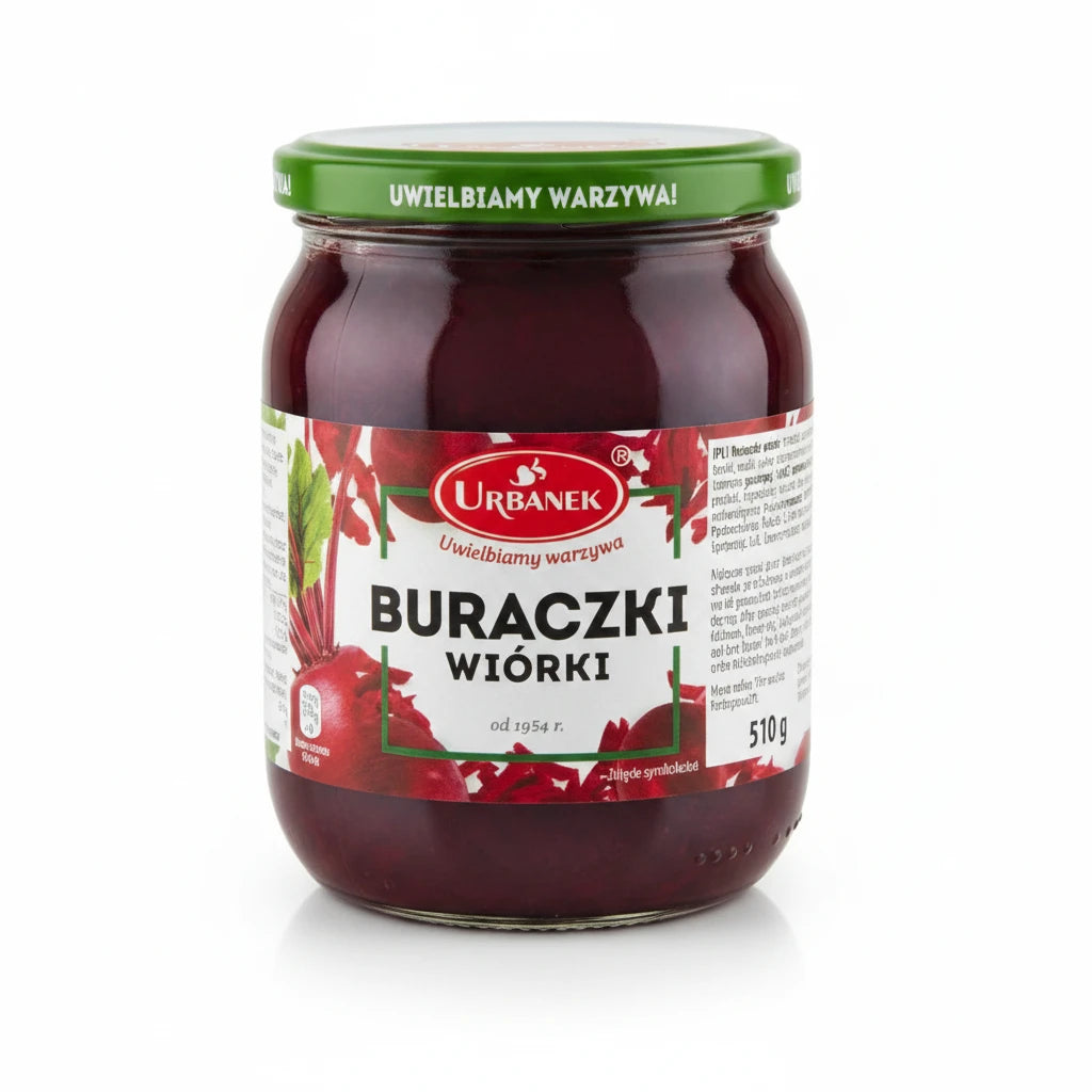 Geriebene Rote Bete kaufen - Buraczki Wiorki 510g - Urbanek - Polskashop24