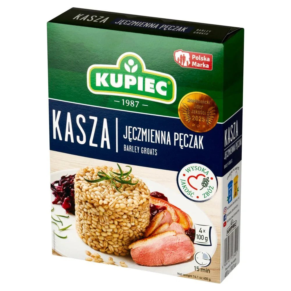 Gerstengrütze - Kasza jęczmienna pęczak 400g (4x100g) Kupiec - Polskashop24