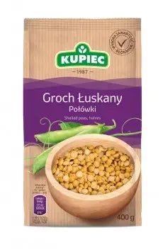 Getrocknete Erbsenhälften - Groch łuskany połówki 400g - Kupiec - Polskashop24
