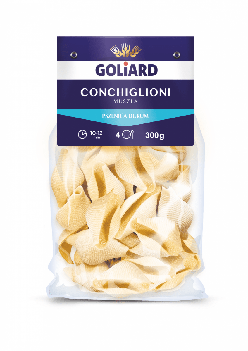 Goliard Muschelnudeln Conchiglioni 300 g – Polnische Pasta aus Hartweizen - Polskashop24