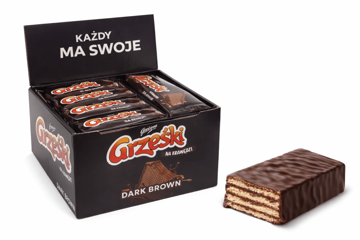 Grześki Dark Brown Karton 32 Stück x 40g - Goplana - Polskashop24