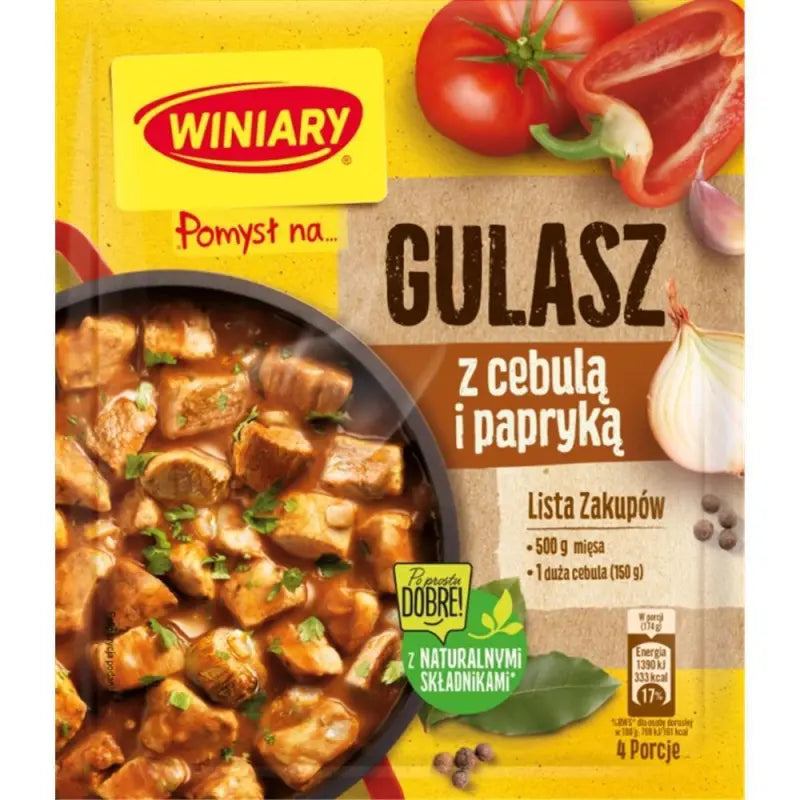 Winiary Gulasz z Cebulka i Papryka Fix Gulasch mit Zwiebeln und Paprika 47g Gewürzmischung