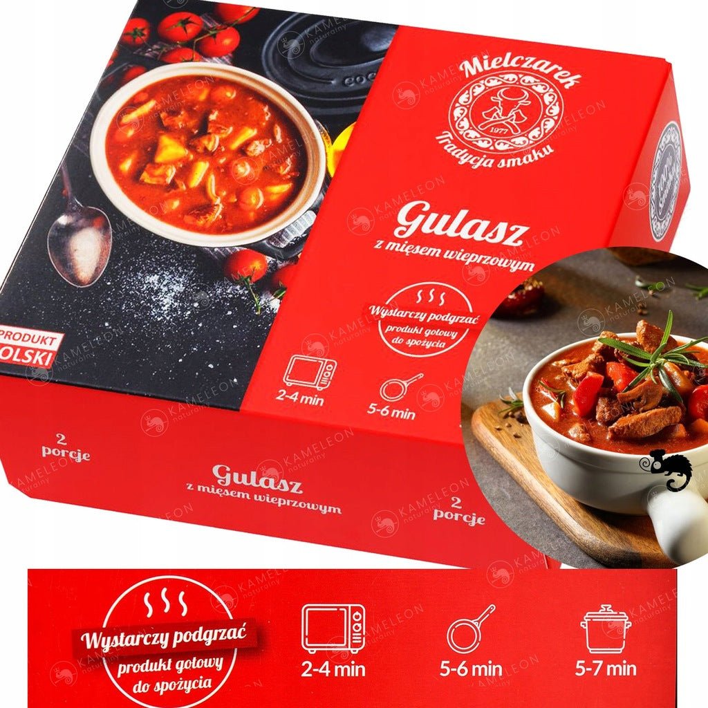 Gulasz z mięsem wieprzowym 450g - Mielczarek Gulasch kaufen - Polskashop24.de - Online Supermarkt mit Lebensmittel aus Polen