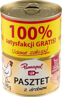 Hausgemachte Geflügelpastete - Pasztet domowy z drobiem 390g - Pamapol - Polskashop24