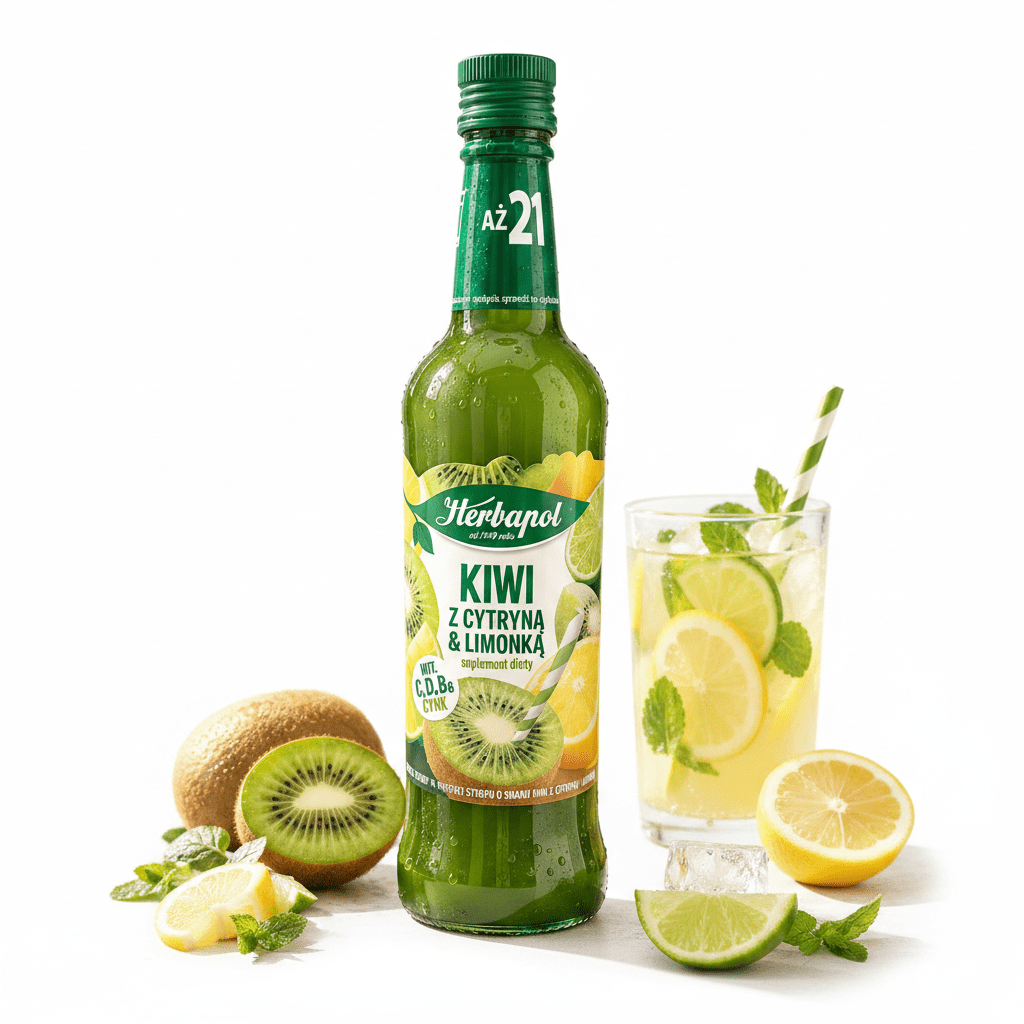 Herbapol Kiwi mit Zitrone & Limette Sirup – 420 ml - Polskashop24