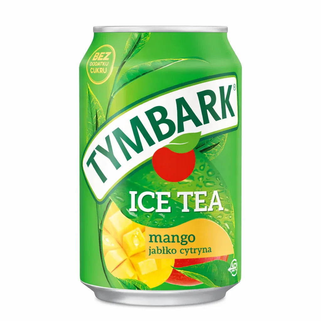 Tymbark Ice Tea Mango 330ml Flasche - Erfrischender Eistee mit Mango-Geschmack, über 40% Fruchtsaft, ohne Zuckerzusatz