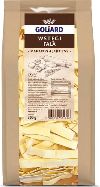 Wellen-Bandnudeln Wstążki Fala 4 Ei 300g - Goliard